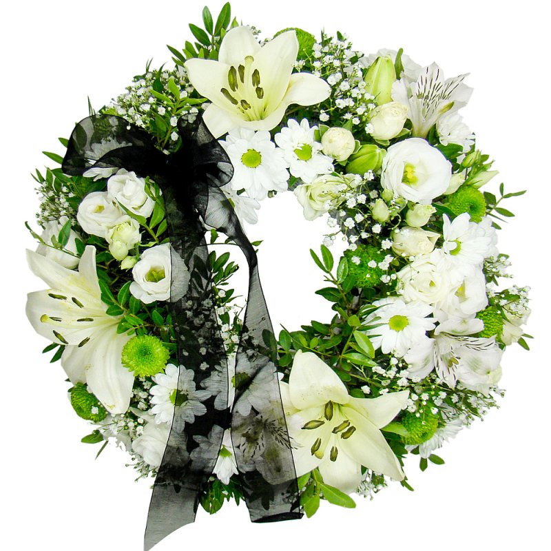 Green & White Wreath